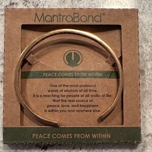 MantraBand PEACE COMES FROM WITHIN rose Gold Cuff